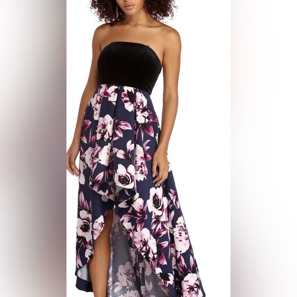 Speechless Strapless Cocktail Dress multicolor size 3 - Picture 1 of 13